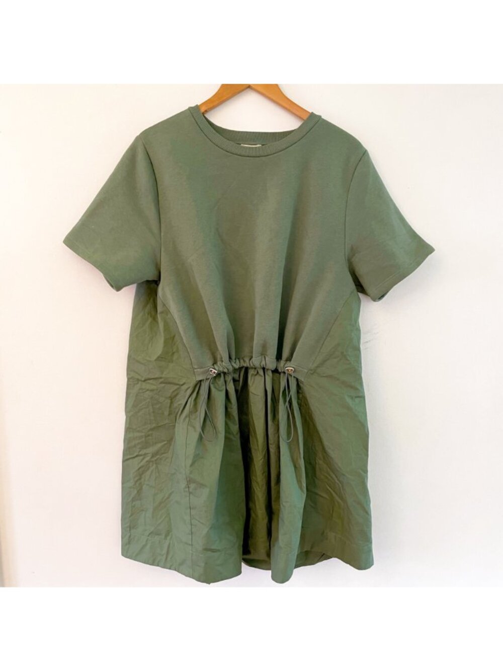 Anthropologie Pilcro Short-Sleeve Sweatshirt Twofer Mini Dress, Size Large - Picture 3 of 7